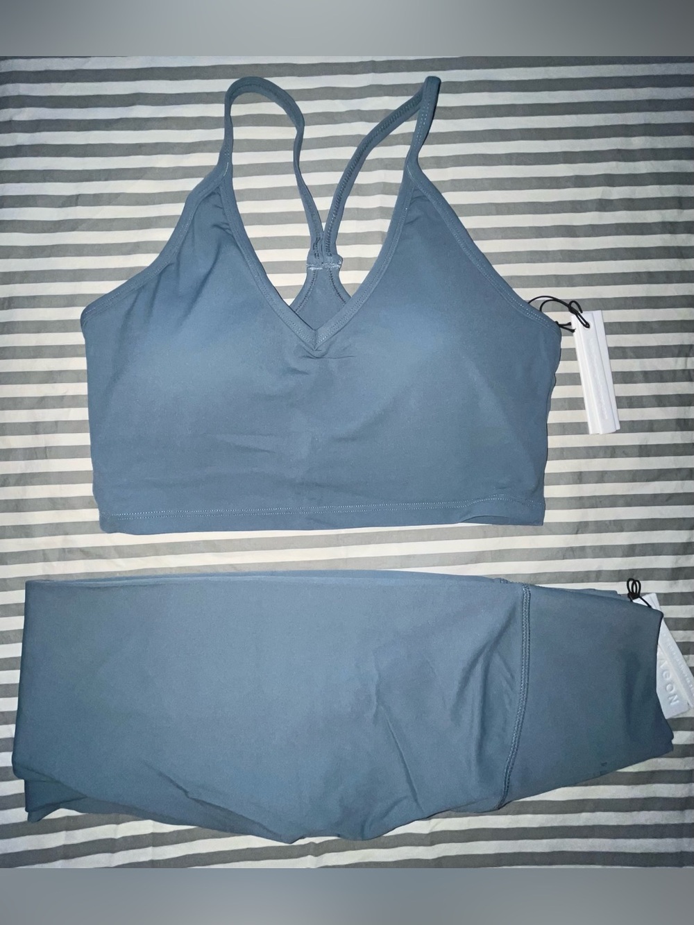 Paragon Fitwear RecStretch SculptSeam Leggings and Legend Brami in Slate Size M
